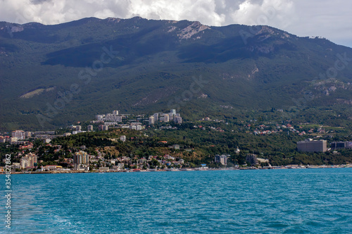 Scenery on boat trip from Yalta to Alupka, Crimea, Ukraine