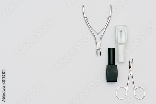 Set for manicure and Pedicuru on white background
