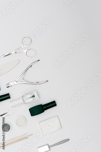Set for manicure and Pedicuru on white background