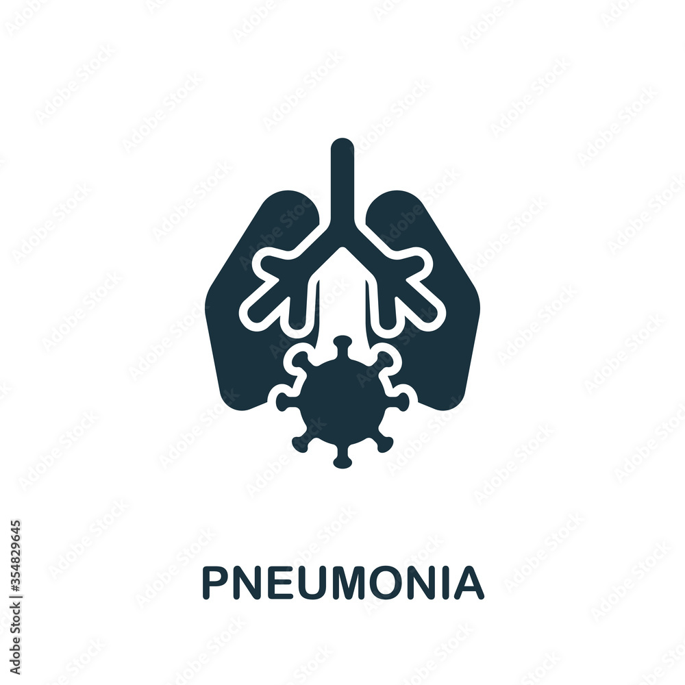 Pneumonia icon. Simple element from coronavirus collection. Creative Pneumonia icon for web design, templates, infographics and more