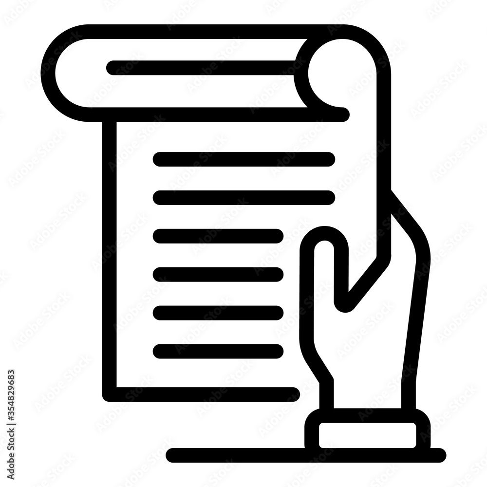 Take translator paper documents icon. Outline take translator paper documents vector icon for web design isolated on white background Take translator paper documents icon. Outline take translator paper documents vector icon for web design isolated on white background