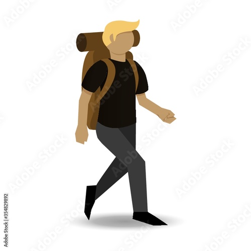 Man wearing backpack