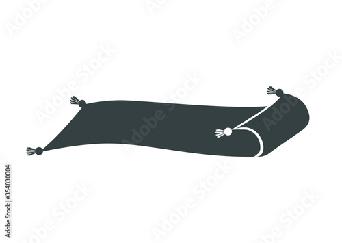 Flying carpet icon. Carpet vector illustration. 