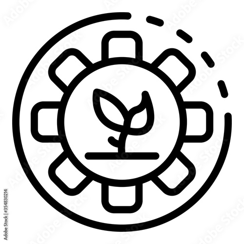 Gear system agronomist icon. Outline gear system agronomist vector icon for web design isolated on white background