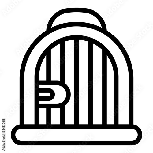 Groomer pet box icon. Outline groomer pet box vector icon for web design isolated on white background