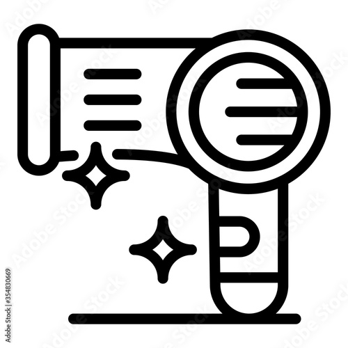 Groomer hair dryer icon. Outline groomer hair dryer vector icon for web design isolated on white background
