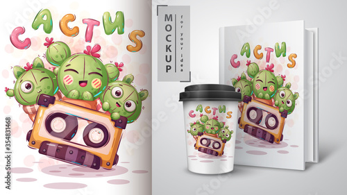 Sweet cactus poster and merchandising