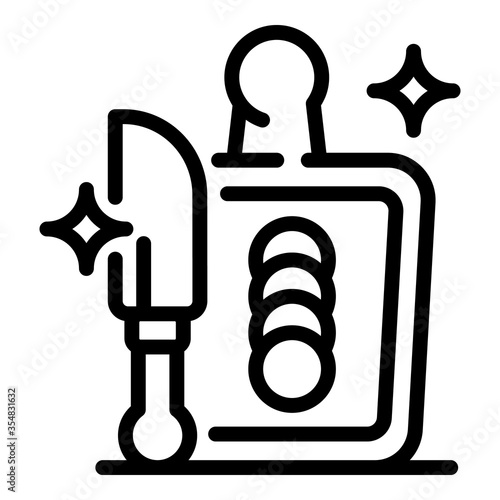 Butler knife icon. Outline butler knife vector icon for web design isolated on white background