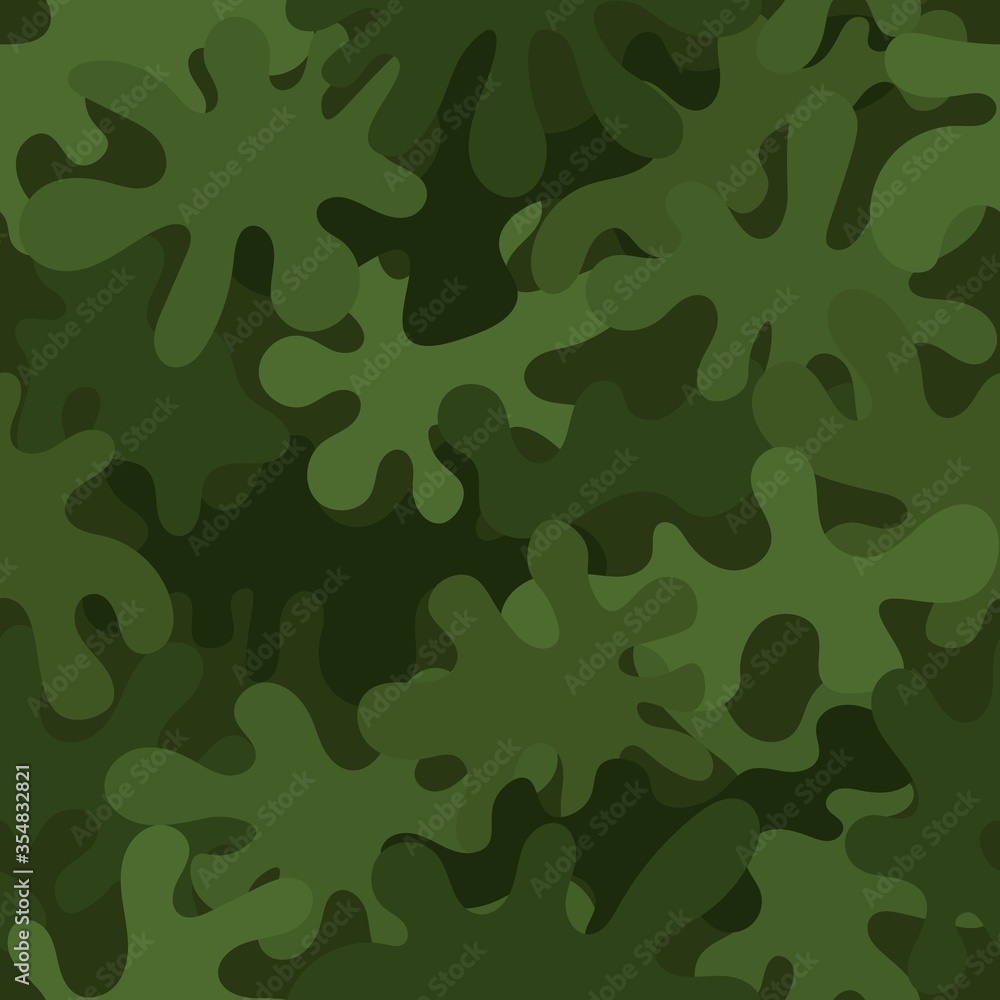 Fototapeta premium Digital camouflage seamless pattern. Abstract army or hunting masking ornament