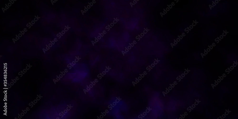 Dark Purple vector background with lines, triangles.
