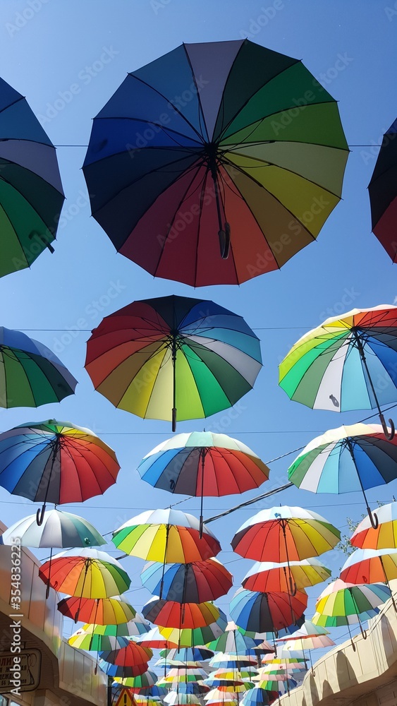 colorful umbrella in the sun