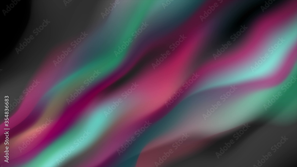 Fototapeta premium Holographic smooth flowing waves abstract background