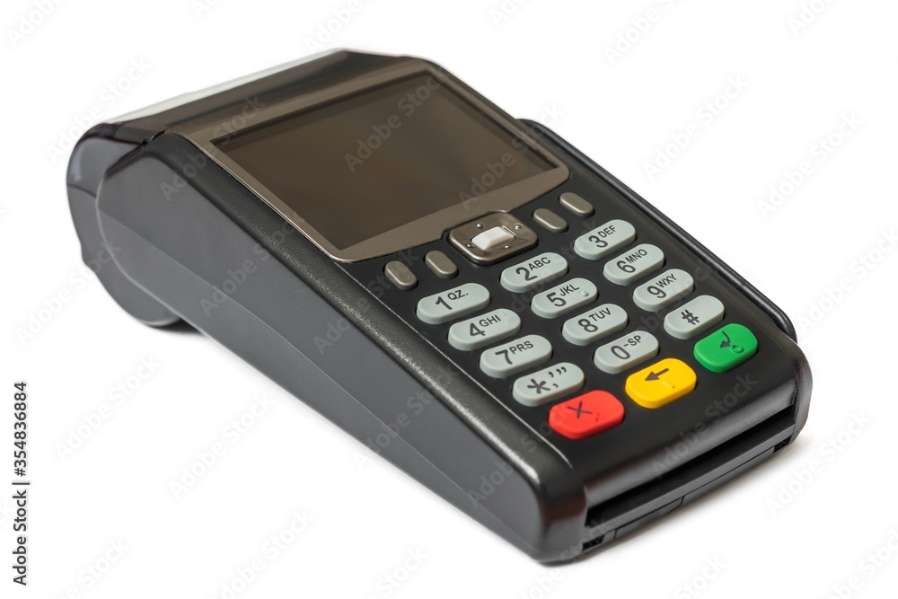 Payment terminal isolated on white background Payment terminal isolated on white background