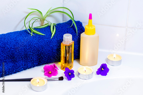 Spa procedures. Cosmetic care of the body. Aromatic oil. Aromatherapy. Cosmetology.