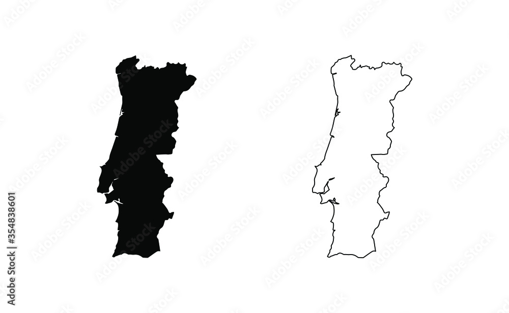 Um Mapa Da Europa Com Um País Seleccionado De Portugal Royalty Free SVG,  Cliparts, Vetores, e Ilustrações Stock. Image 32369047
