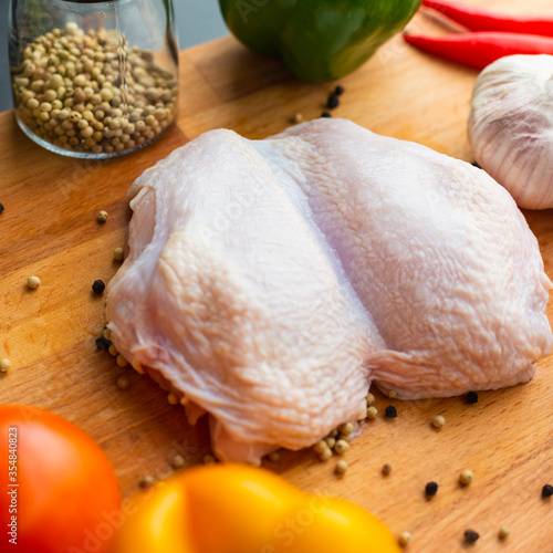 Raw chicken breast
