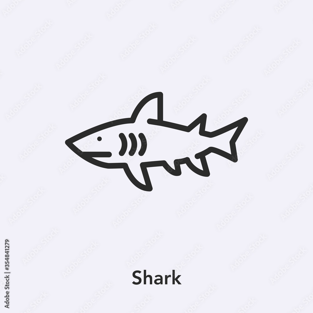 shark icon vector sign symbol