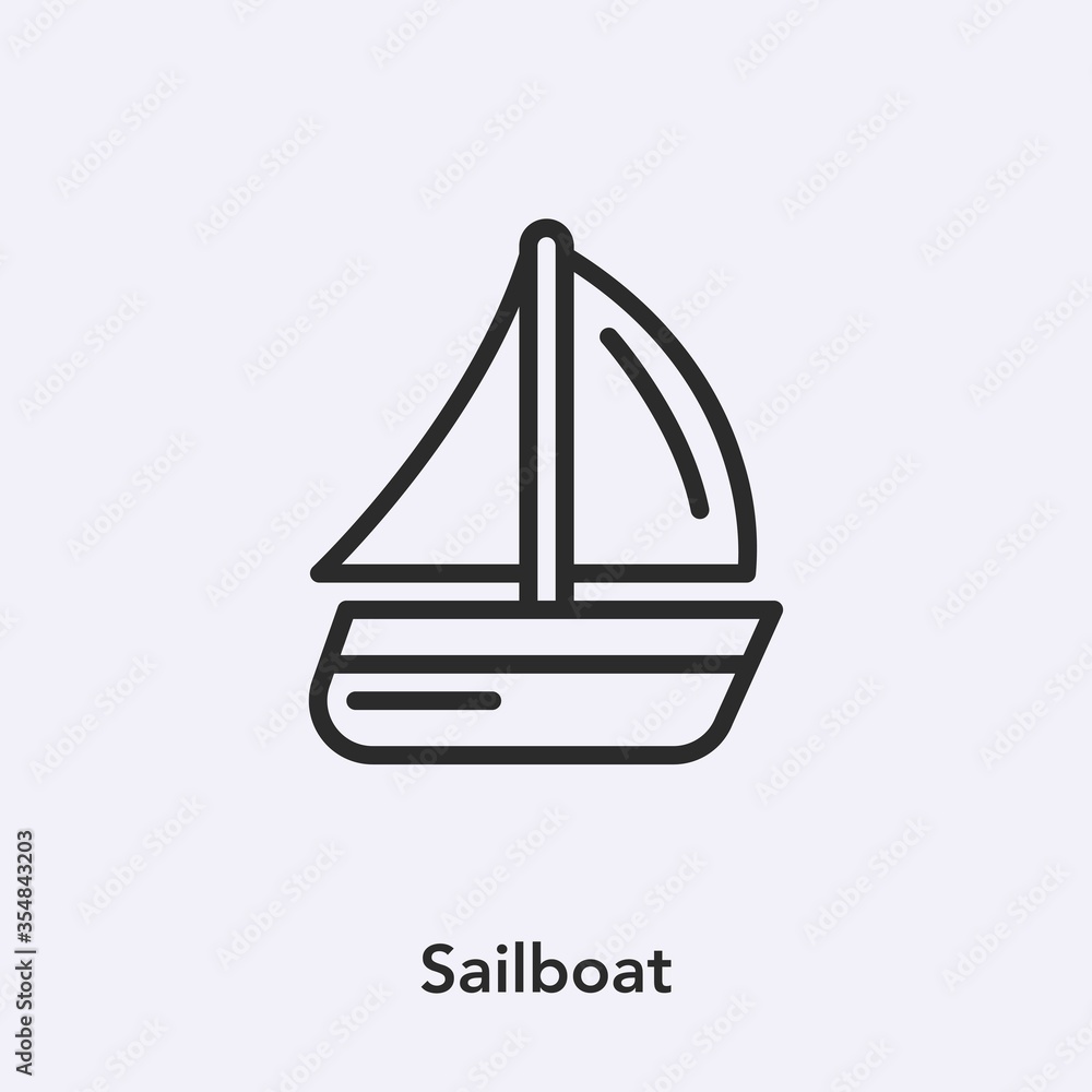 sailboat icon vector sign symbol sailboat icon vector sign symbol