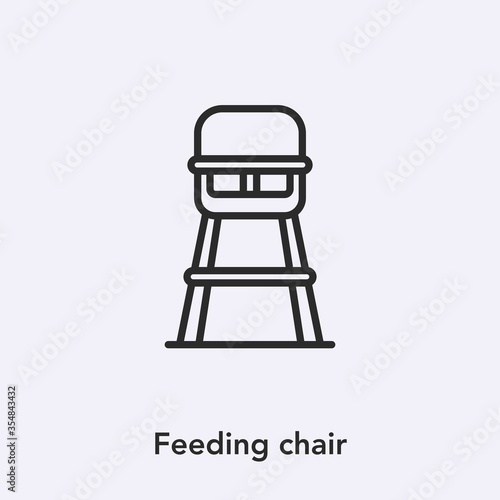 feeding chair icon vector sign symbol