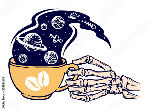 coffee of the universe vector illustration