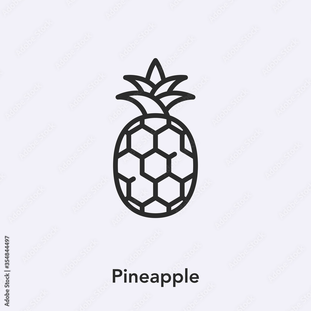 Obraz premium pineapple icon vector sign symbol