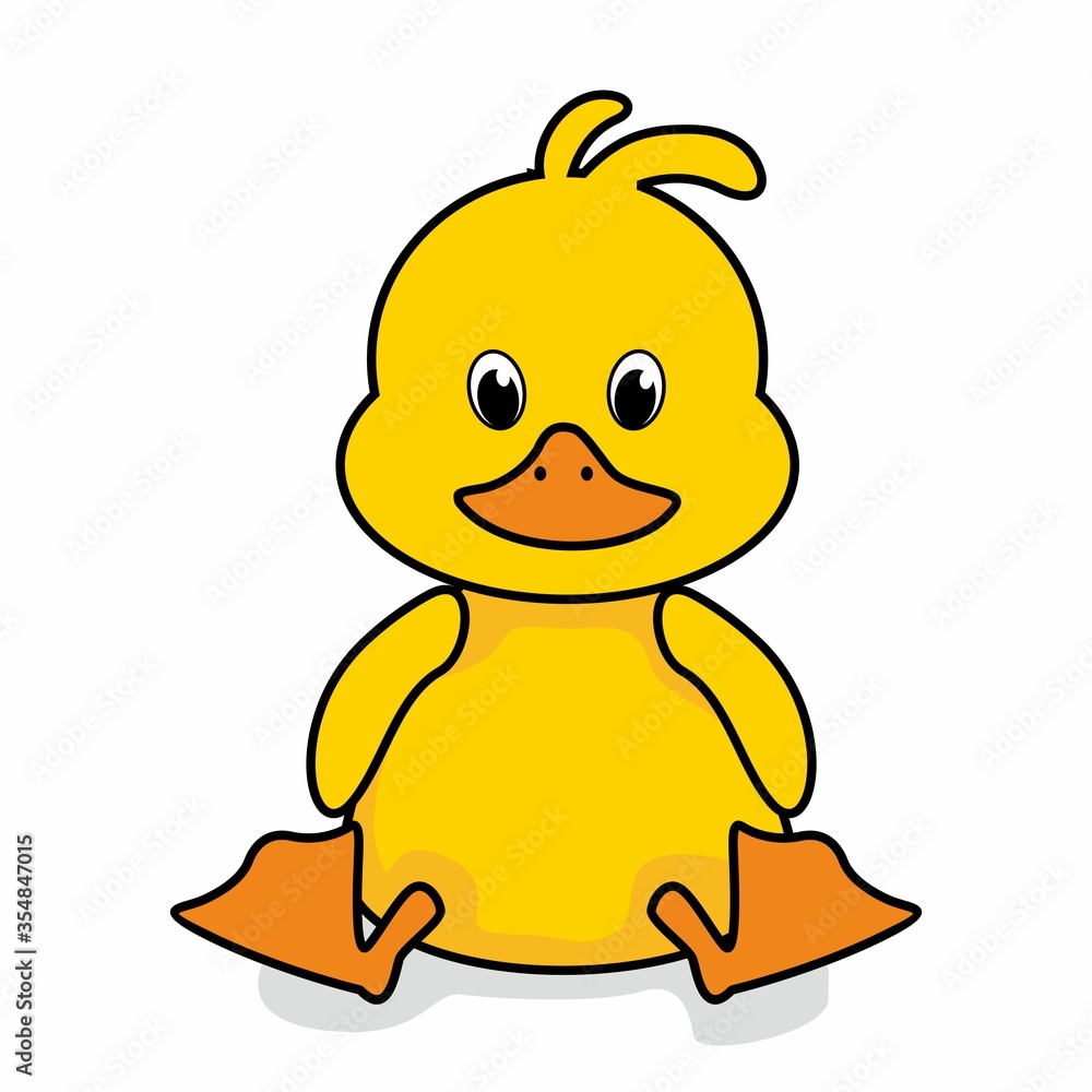 Baby Duck Cartoon Cute Isolated Baby Duck Cartoon Cute Isolated