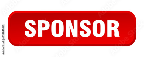sponsor button. sponsor square 3d push button