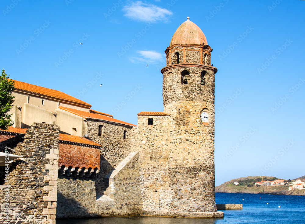 Notre-Dame-des-Anges in small and picturesque village of Colliure, near Perpignan at south of France Notre-Dame-des-Anges in small and picturesque village of Colliure, near Perpignan at south of France
