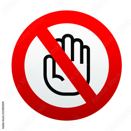 do not touch sign