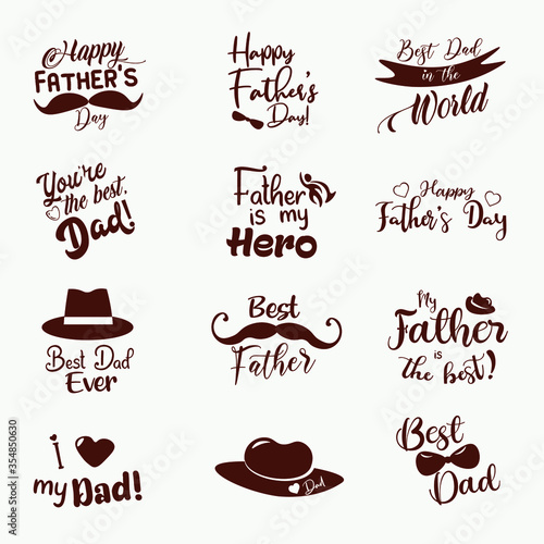 Vector Set of Father's Day icons