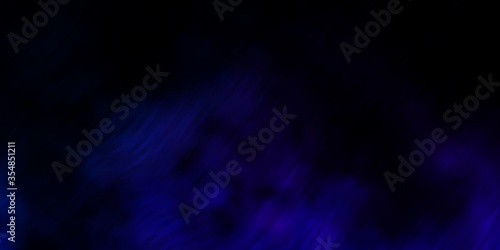 Dark BLUE vector pattern with wry lines. Abstract gradient illustration with wry lines. Pattern for commercials, ads.
