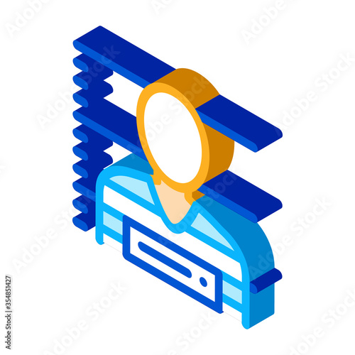 Criminal Bandit Photo Icon Vector. Isometric Criminal Bandit Photo sign. color isolated symbol illustration