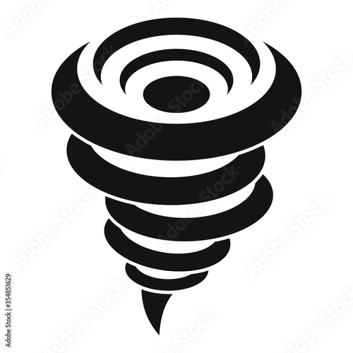 Whirlwind tornado icon. Simple illustration of whirlwind tornado vector icon for web design isolated on white background