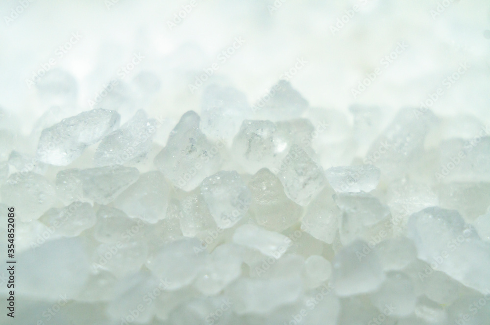 White crystals of coarse salt. Macro photography White crystals of coarse salt. Macro photography
