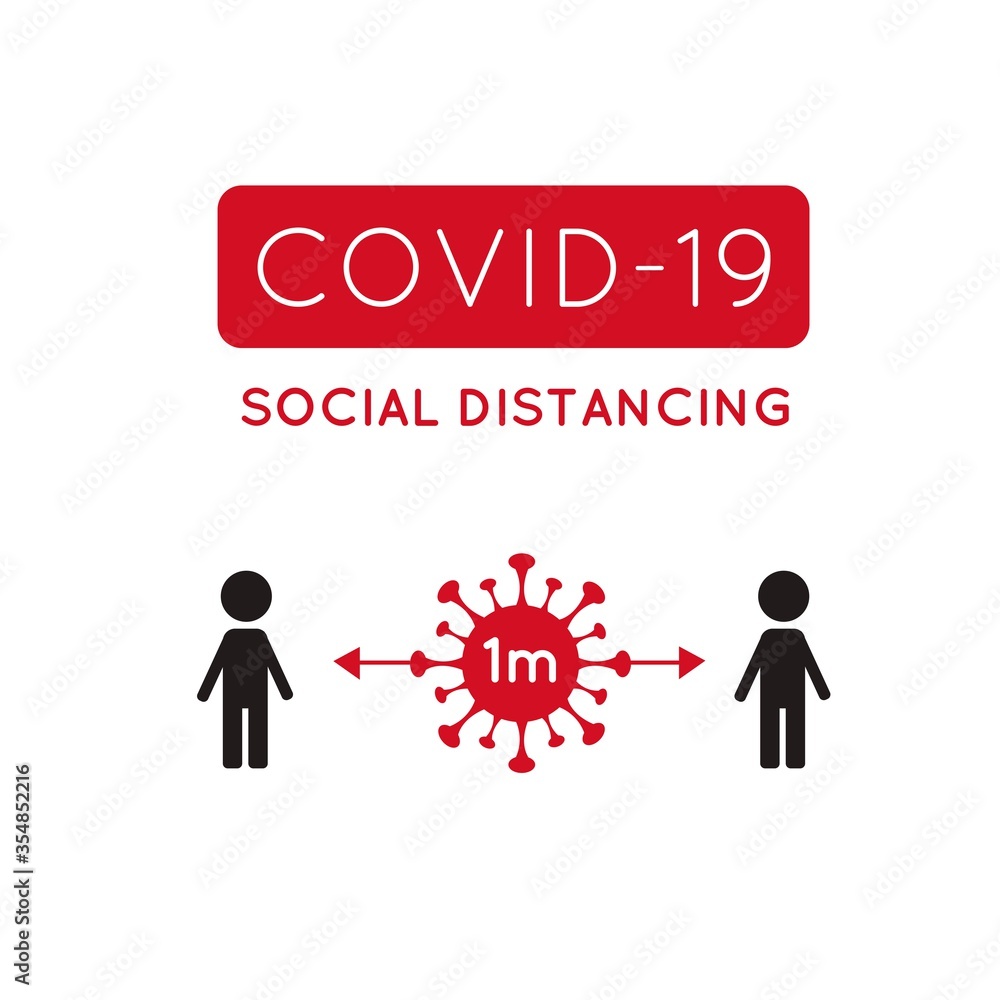 Covid-19, coronavirus vector poster, infographic. Social distancing conceptual illustration. Covid-19, coronavirus vector poster, infographic. Social distancing conceptual illustration.