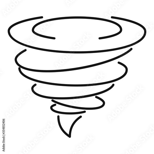 Swirl tornado icon. Outline swirl tornado vector icon for web design isolated on white background