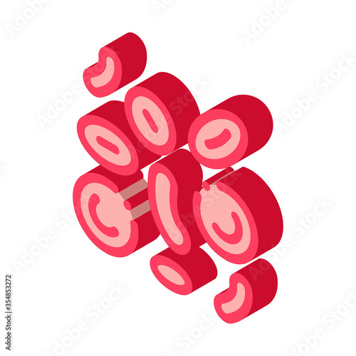 Erythrocyte In Blood Icon Vector. Isometric Erythrocyte In Blood sign. color isolated symbol illustration