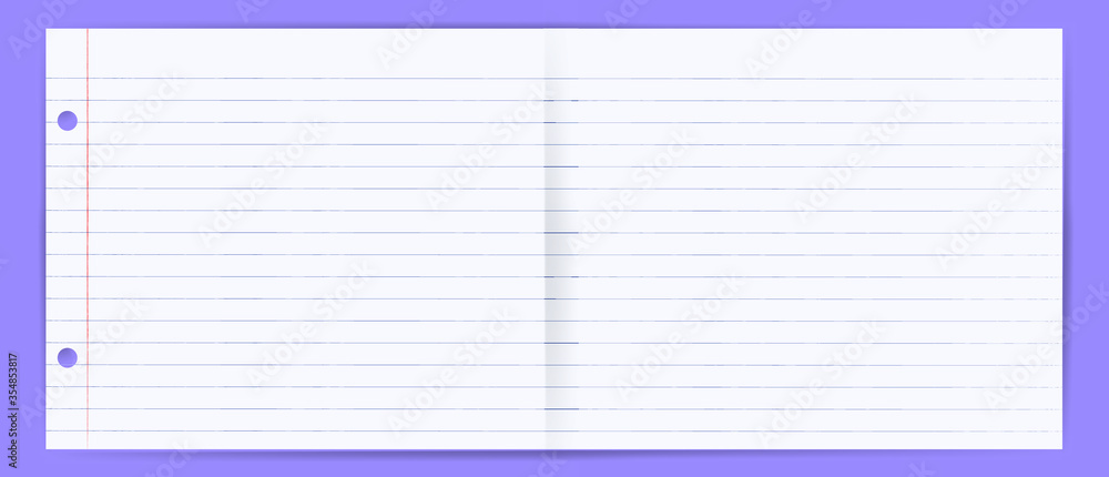 Panorama 2 pages financial business education grid paper note concept background book student with thick line. Vector illustration design. Panorama 2 pages financial business education grid paper note concept background book student with thick line. Vector illustration design.