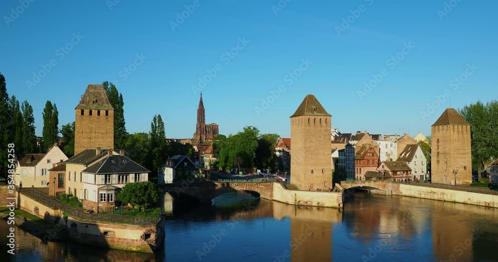 Vauban bridge in Strasbourg Alsace Vauban bridge in Strasbourg Alsace