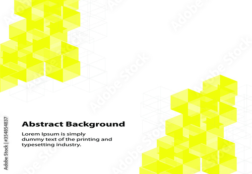 Abstract background Hexagon design blend,EPS10 design graphic concept with color yellow. photo