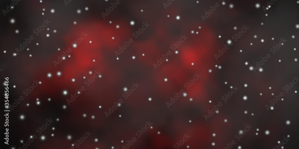 Dark Red vector background with colorful stars. Decorative illustration with stars on abstract template. Best design for your ad, poster, banner.