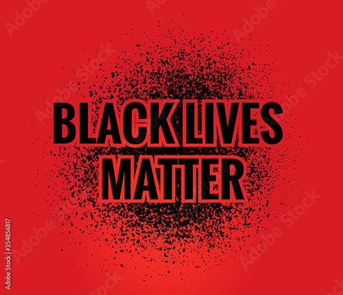 Black lives matter on red background