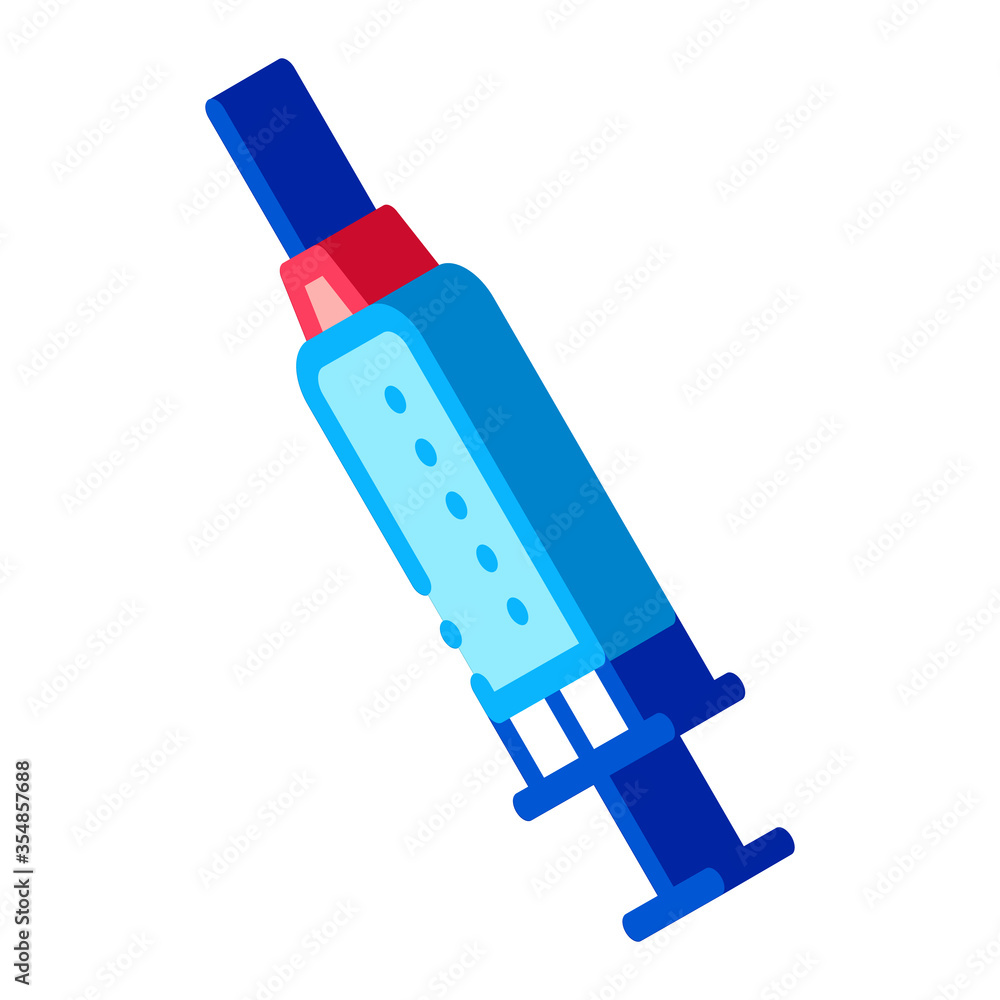 Drug Syringe Icon Vector. Isometric Drug Syringe sign. color isolated symbol illustration Drug Syringe Icon Vector. Isometric Drug Syringe sign. color isolated symbol illustration