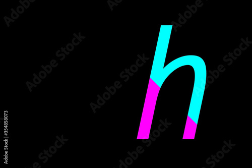 Lowercase letter h vector image