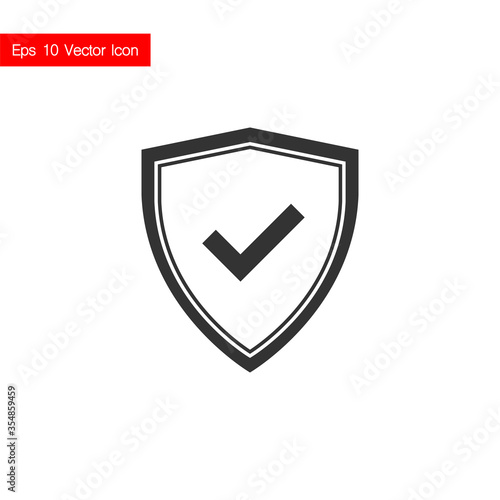 Secure protect gray icon on white background. Vector.