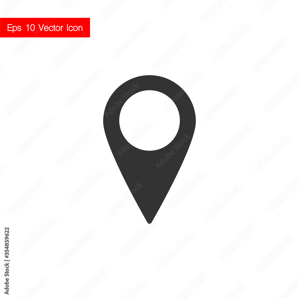 Map pointer or marker gray icon isolated on white background. Vector. Eps 10 Map pointer or marker gray icon isolated on white background. Vector. Eps 10