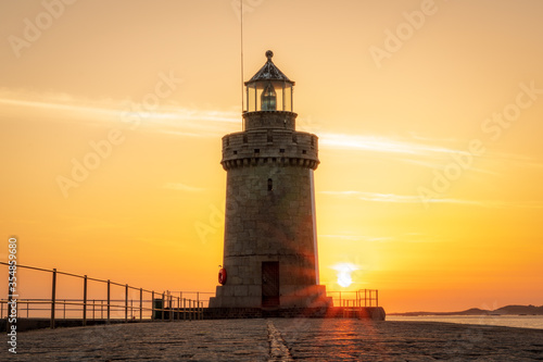 lighthouse at Sunrise in Guernsey 
