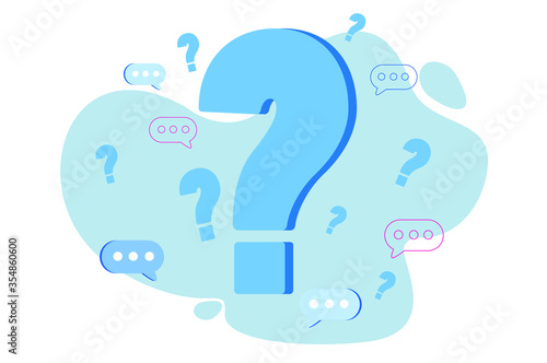 Question mark.  asking questions , huge question mark. Vector illustration.for web banner, infographics, mobile website. 