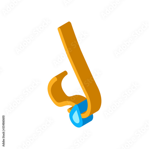 Running Nose Icon Vector. Isometric Running Nose sign. color isolated symbol illustration