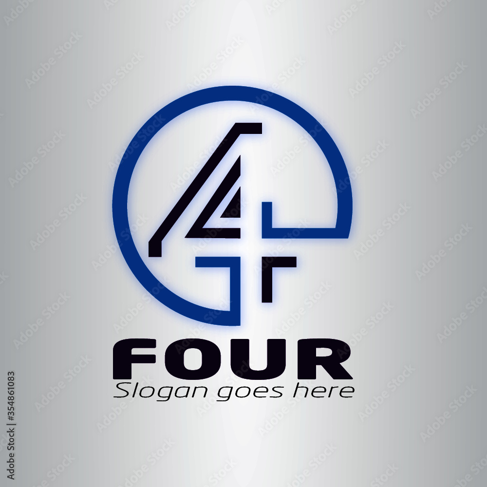 Obraz premium Number Four Logo 